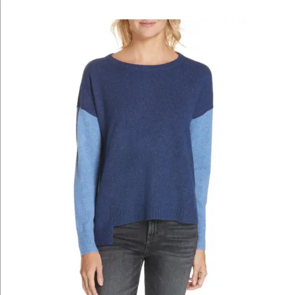 Nordstrom Signature Asymmetric Hem Cashmere Sweater, S/M